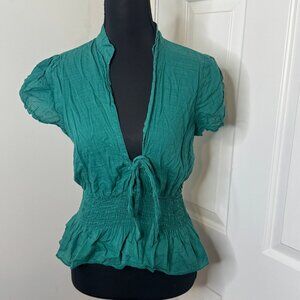 Green Charlotte Russe Blouse, Size Large